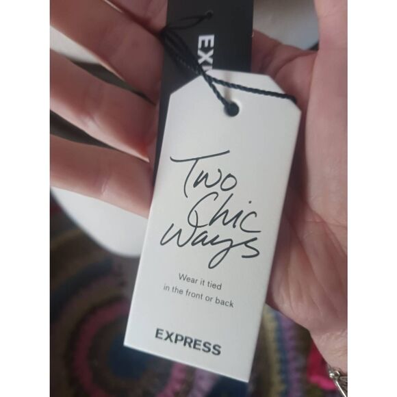 Two chic ways deep vee top dark green new with tags cruise express - Picture 4 of 4